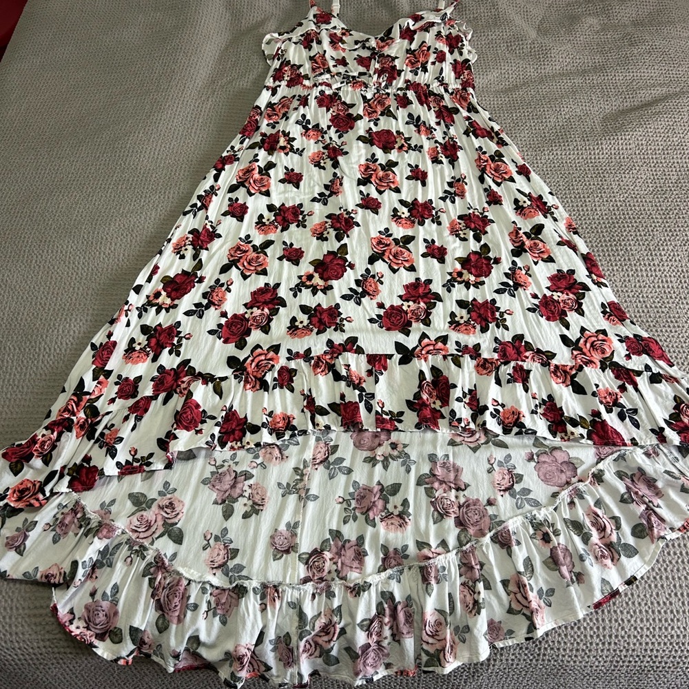 Torrid Floral Maxi Dress - Red and Black